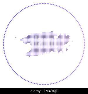 Vis Dot Map. Island Digital Style Shape. Vis vector image. Island shape ...