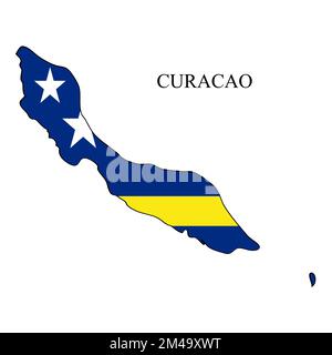 Curaçao map vector illustration. Global economy. Famous country. South America. Latin America. America. Stock Vector