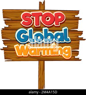 Stop global warming poster template with planet Earth globe burning in ...
