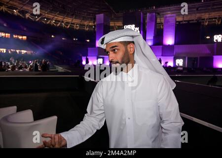 Qatari Secretary General of the Supreme Committee for Delivery and Legacy (organiser of the World Cup) Hassan Al Thawadi seen during Qatar Fashion United event, where various concerts and fashion shows were organised, two days before the end of FIFA World Cup Qatar 2022, inside the 974 Stadium, in Doha, Qatar on December 16, 2022. Photo by QC-Balkis Press/ABACAPRESS.COM Stock Photo