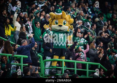 Lisbon, Portugal. 19th Dec, 2022. Mascot of Sporting CP seen during the Allianz Cup 2022/2023 match between Sporting CP and SC Braga at Estadio Jose Alvalade. (Final score: Sporting CP 5:0 SC Braga) (Photo by David Martins/SOPA Images/Sipa USA) Credit: Sipa USA/Alamy Live News Stock Photo