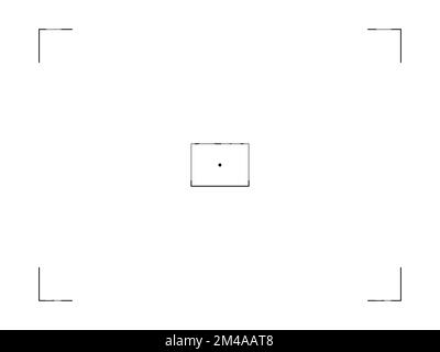 Viewfinder vector template frame with focus for camera. Vector white background Stock Vector