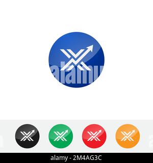 Letter X logo icon vector design illustration template. Stock Vector