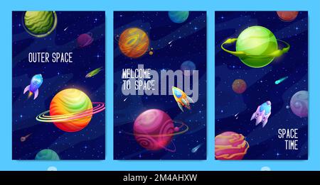 space galaxy cosmic card rockets antenna signal communication world ...