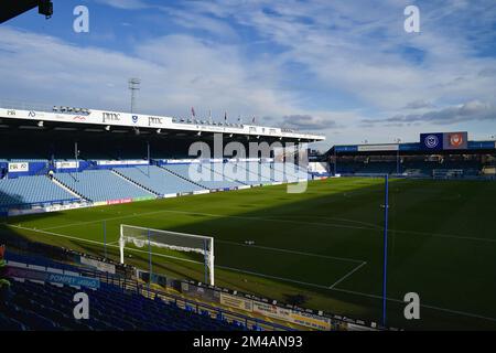 Quiet in the stadium before the EFL League One match between Portsmouth and  MK Dons at Fratton Park , Portsmouth , UK - 17th December 2022 Editorial use only. No merchandising. For Football images FA and Premier League restrictions apply inc. no internet/mobile usage without FAPL license - for details contact Football Dataco Stock Photo