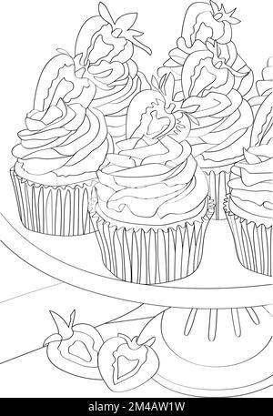 Antistress coloring. Vector black and white illustration for coloring. Stock Vector