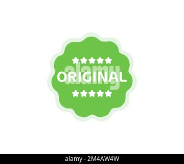 Original label sticker badge stamp icon design. Vector original stamp. Premium seal label for product sticker design and illustration. Stock Vector