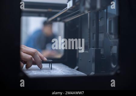 Close up of 3D printer Stock Photo