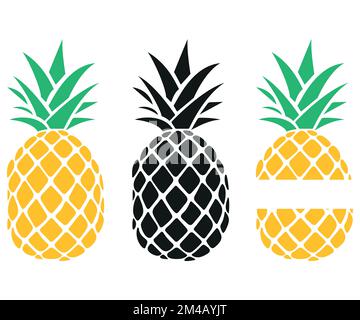 Simple pineapple fruit vector illustration Stock Vector Image & Art - Alamy