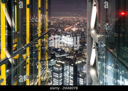 City of london at night, view from the leadenhall building Stock Photo