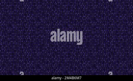Binary computer code. Seamless code stream vector background. Tech pattern 01 digital code dark purple texture. Stock Vector