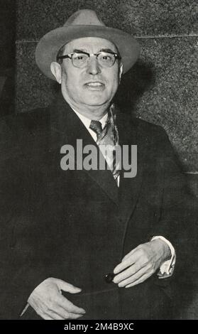 Italian-born American gangster and mafia mobster Joe Profaci, USA 1950s Stock Photo