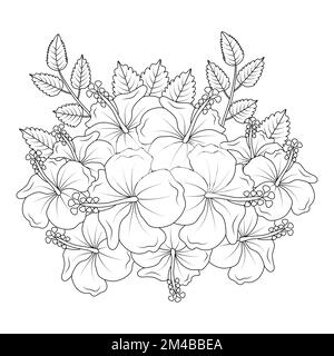 Premium Vector  Isolated flower bouquet of summer collection pencils sketch  for kids coloring book