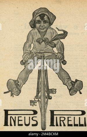 Vintage PIRELLI Bicycle Poster