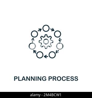 Planning Process icon. Monochrome simple Product Management icon for templates, web design and infographics Stock Vector