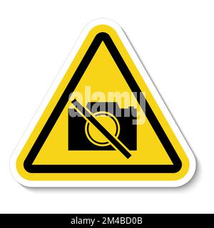 Camera Prohibited Sign On White Background Stock Vector