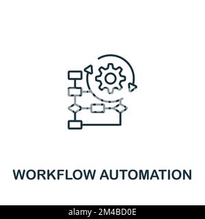 Workflow Automation icon. Monochrome simple Product Management icon for templates, web design and infographics Stock Vector
