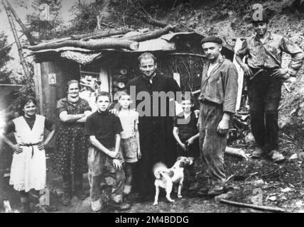 coalmen, bondone, italy Stock Photo