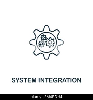 System Integration icon. Monochrome simple Product Management icon for templates, web design and infographics Stock Vector
