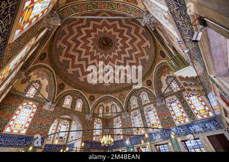 Istanbul Turkey November 28 2022. Tomb of Sultan Ahmed, images from inside. Stock Photo