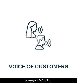 Voice Of Customers icon. Monochrome simple Product Management icon for templates, web design and infographics Stock Vector