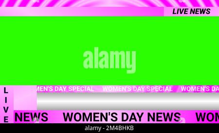 news logo, live news and news events text space illustration image. green screen News background. Stock Photo