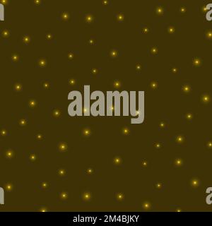 Starry background. Stars sparsely scattered on yellow background. Artistic glowing space cover. Appealing vector illustration. Stock Vector