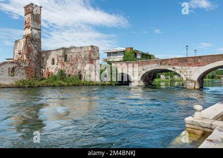 naviglio grande, canal, turbigo, italy Stock Photo