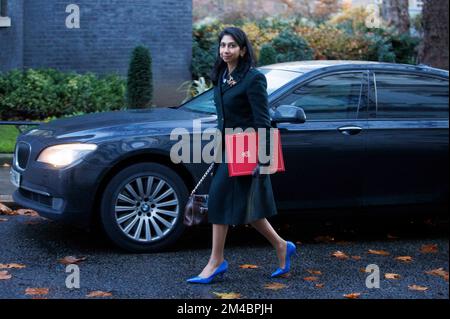 London, UK. 20th Dec, 2022. Suella Braverman, Home Secretary, in Downing Street for a Cabinet meeting. Credit: Mark Thomas/Alamy Live News Stock Photo