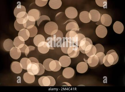 Warm Golden Bokeh Light Background With Soft Glowing Circles Stock Photo