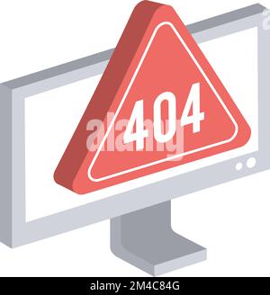 404 error in desktop Stock Vector