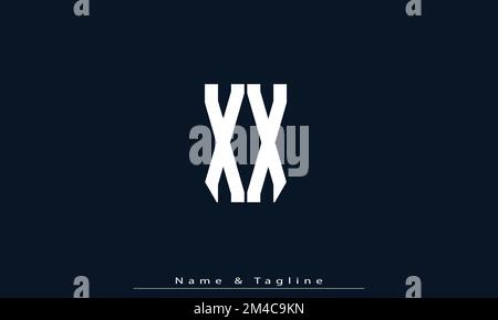 Alphabet letters Initials Monogram logo XX Stock Vector