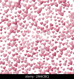 Hearts. Dark pink polygonal hearts in diamond style. Low poly background. Artistic vector illustration. Stock Vector