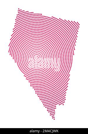 Nevada dotted map. Digital style map of the state on a white background ...