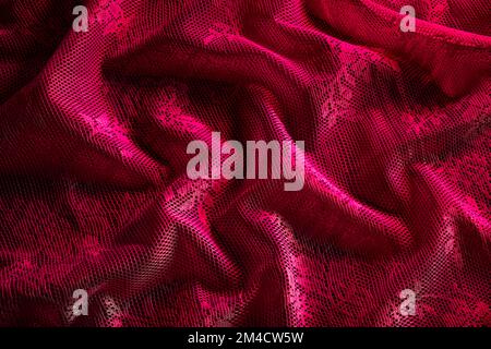 Magenta lace fabric top