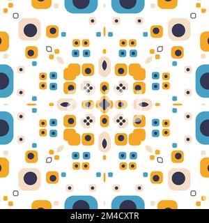 white seamless geometric background. Vector illustration Stock Vector