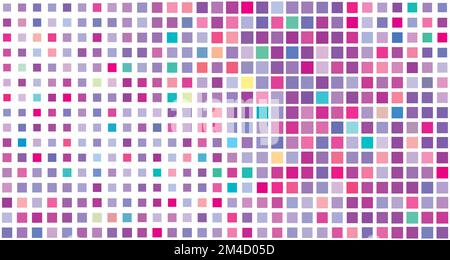 Abstract tessellated background with small multicolor squares. Colorful vector graphic mosaic. CMYK colors Stock Vector