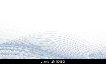 Abstract pattern with bluish waves by thin lines. Subtle vector graphic background Stock Vector