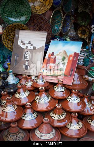 Tagine Pots Marrakech, Morocco Stock Photo