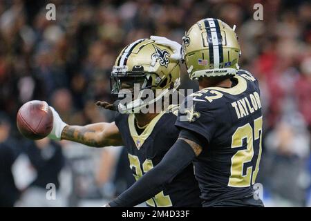 New Orleans Saints cornerback Alontae Taylor (27) during an NFL football  game against the Los Angeles Rams, Sunday, Nov. 20, 2022, in New Orleans.  (AP Photo/Tyler Kaufman Stock Photo - Alamy