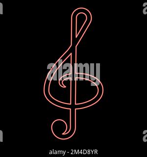 Treble clef neon sign Stock Vector Image & Art - Alamy