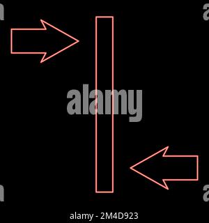Neon offset image pattern Designation on the wallpaper symbol icon black color vector illustration flat style simple image red color vector Stock Vector