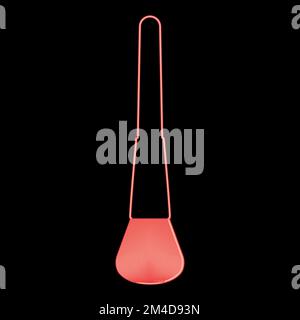 Neon makeup brushes Cosmetics brush icon black color vector illustration flat style simple image red color vector illustration image flat style light Stock Vector