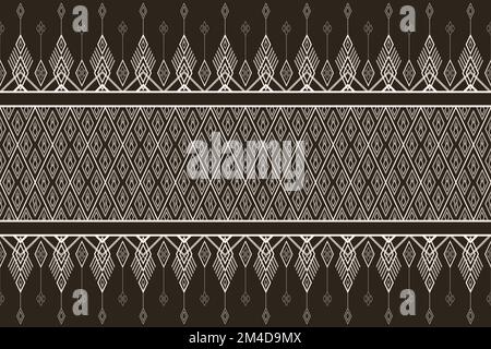 geometric ethnic pattern seamless pattern vector. style ethnic abstract geometry two tone textile. pattern for fabric, background,winter,pillow. Stock Vector