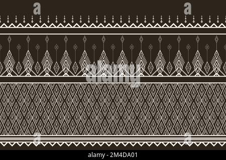 geometric ethnic pattern seamless pattern vector. style ethnic abstract geometry two tone textile. pattern for fabric, background,winter,pillow. Stock Vector