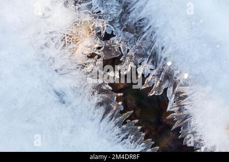 Jagged Crevice in River Stock Photo