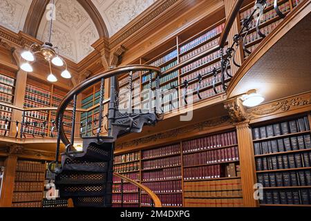 Toronto, Canada - December 2022:  The law book library at Osgoode Hall, location of the supreme court of Ontario Stock Photo