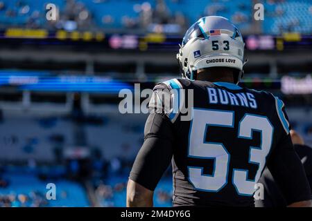 Carolina Panthers defensive end Brian Burns (53) on defense during an NFL  football game against the Carolina Panthers, Sunday, Oct. 9, 2022, in  Charlotte, N.C. (AP Photo/Brian Westerholt Stock Photo - Alamy