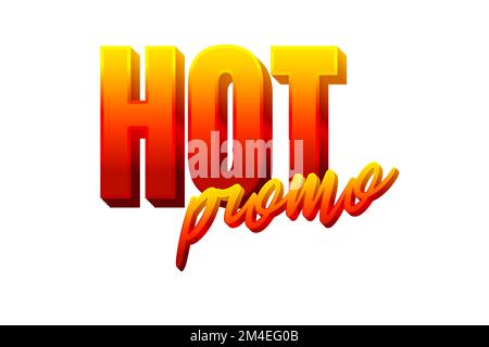 Hot promo text style effect. Editable text effect Stock Vector