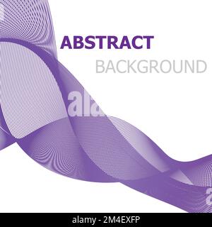 Purple line wave abstract background, stock vector Stock Vector